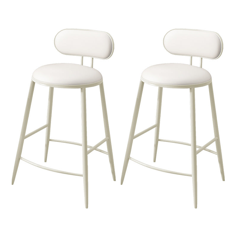 Scandinavian Footrest Milk Tea Shop Stool Matte Finish Iron Bar Stool