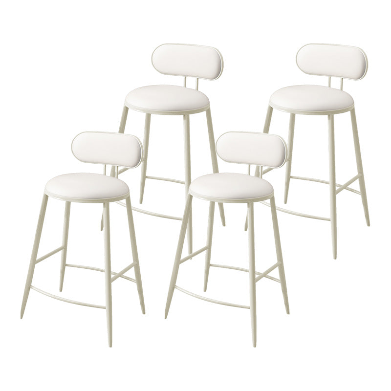 Scandinavian Footrest Milk Tea Shop Stool Matte Finish Iron Bar Stool