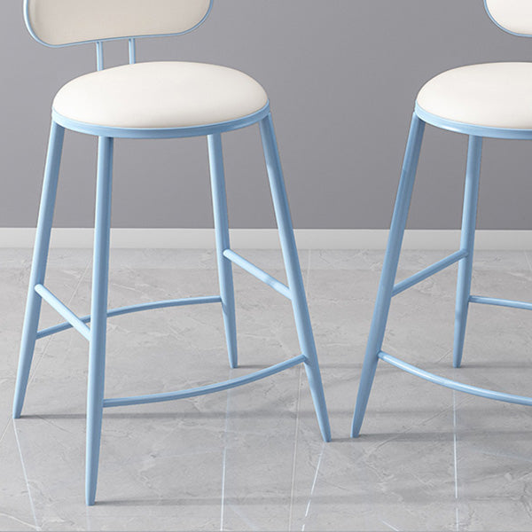 Scandinavian Footrest Milk Tea Shop Stool Matte Finish Iron Bar Stool