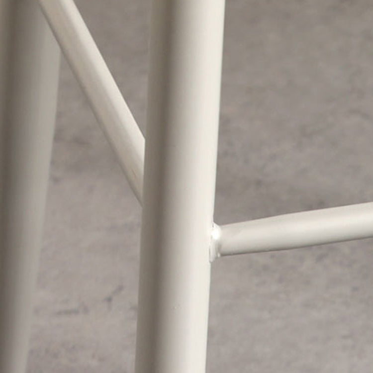 Modern Armless Backrest Counter Stool Iron Cafe Bar Stool with Acrylic Seat and Pedal