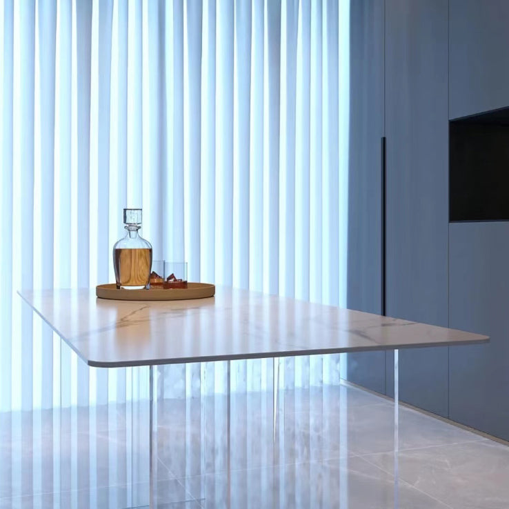 Modern 1/7 Pieces Dining Set Rectangle Stone Dining Table for Restaurant