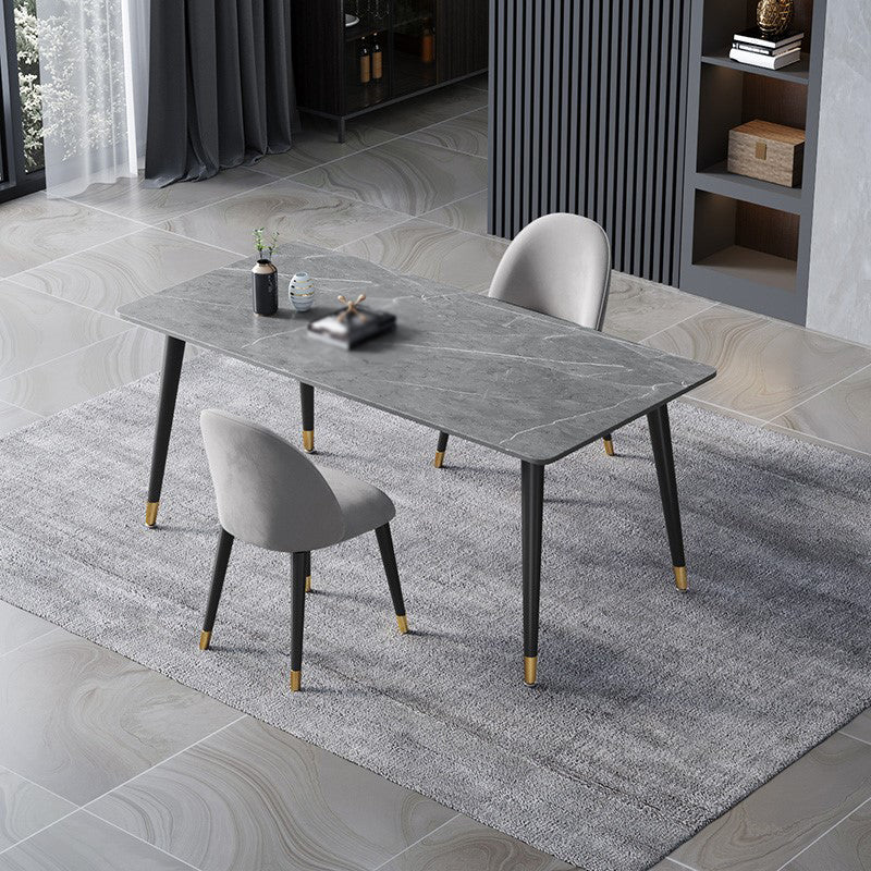 Glam 1/2/3/5/7 Pieces Dining Set Rectangular Sintered Stone Dining Table Set