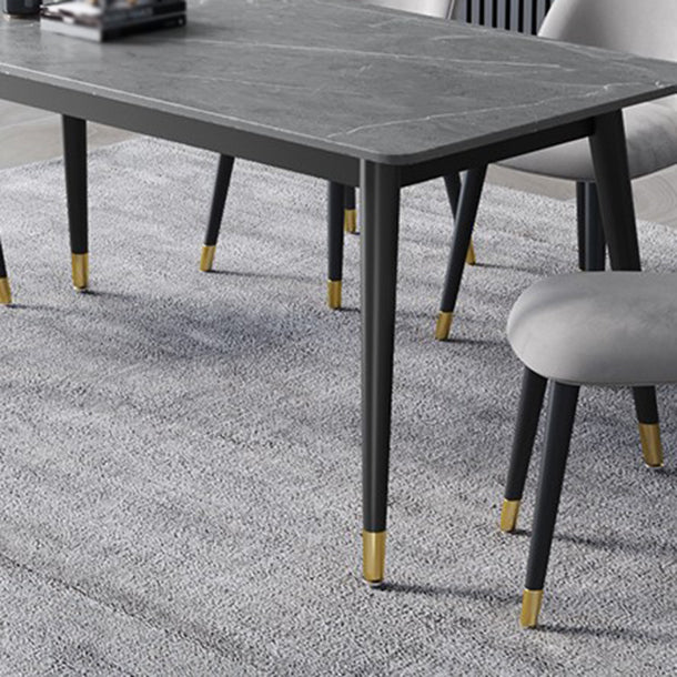 Glam 1/2/3/5/7 Pieces Dining Set Rectangular Sintered Stone Dining Table Set