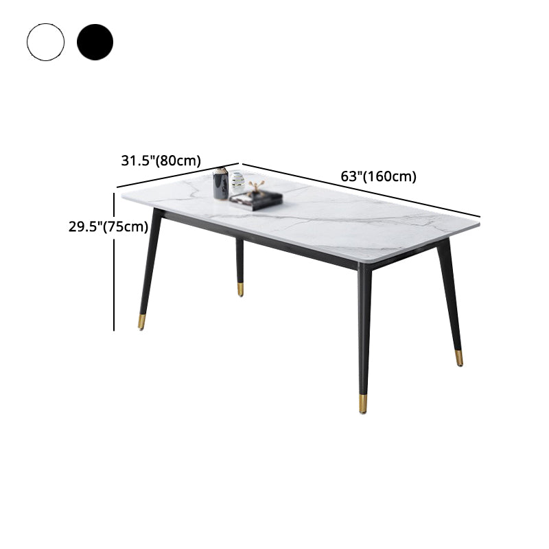 Glam 1/2/3/5/7 Pieces Dining Set Rectangular Sintered Stone Dining Table Set