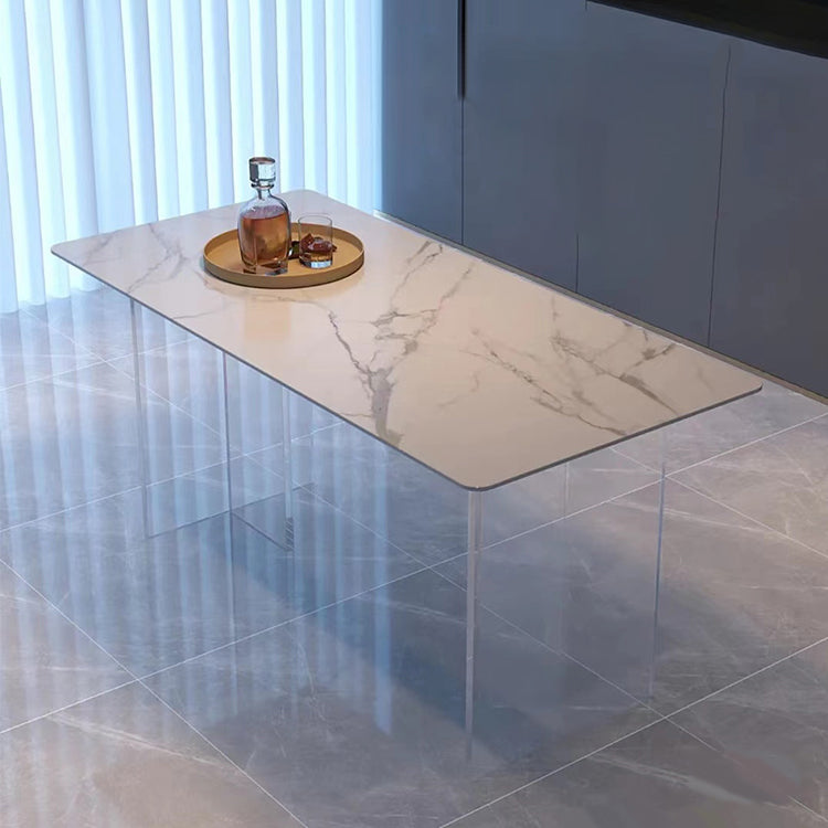 Modern 1/7 Pieces Dining Set Rectangle Acrylic Dining Table for Dining Room