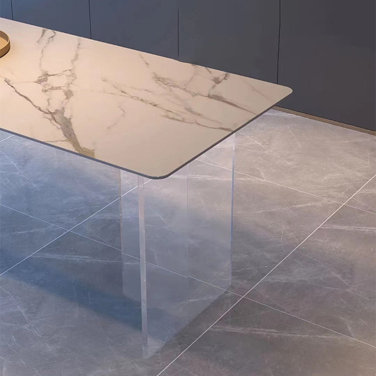 Modern 1/7 Pieces Dining Set Rectangle Acrylic Dining Table for Dining Room