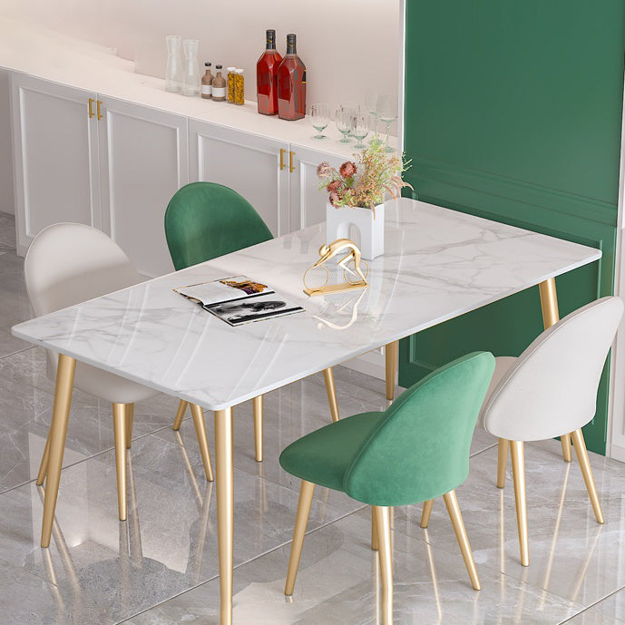 Glam 1/4/5/7 Pieces Dining Set Rectangle Stone Dining Table for Dining Room