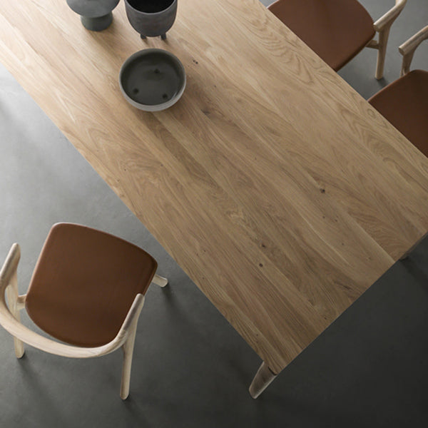 Modern 1/3/4/5/6 Pieces Rectangle Dining Set Ash Wood Dining Table with Chairs
