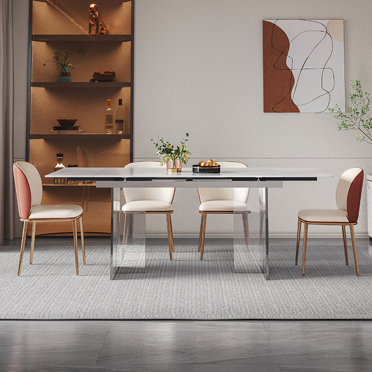 Nordic Glam 1/4/5/7 Pieces Dining Set Sintered Stone Dining Table Set for Home