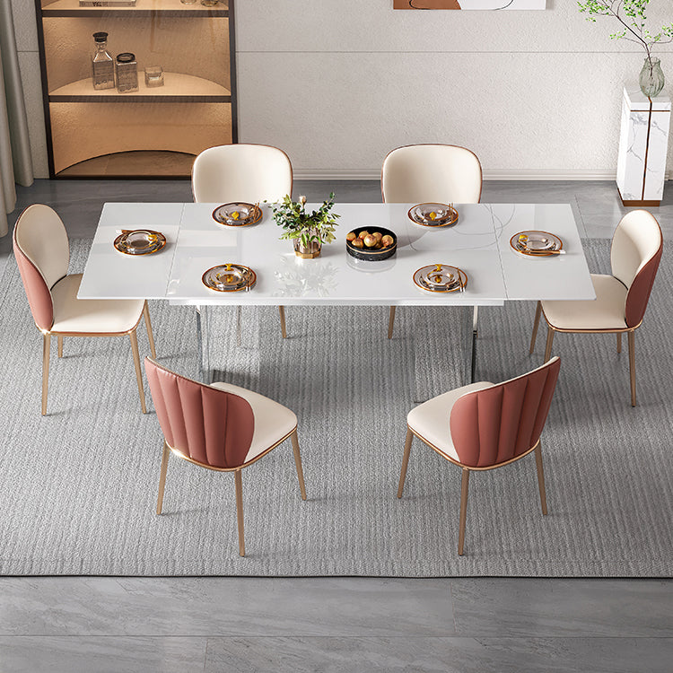 Nordic Glam 1/4/5/7 Pieces Dining Set Sintered Stone Dining Table Set for Home