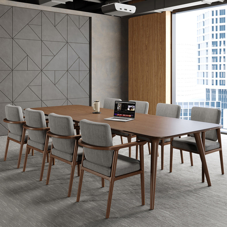 Pine Wood Top Dining Table Traditional Luxury Rectangle Table with 4 Legs