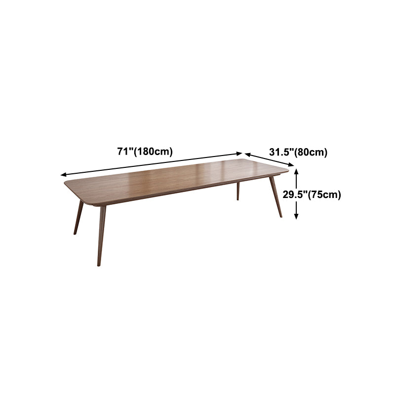 Pine Wood Top Dining Table Traditional Luxury Rectangle Table with 4 Legs