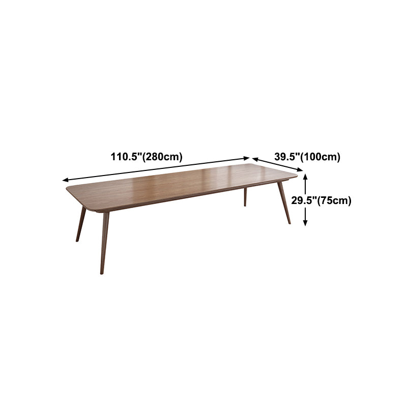 Pine Wood Top Dining Table Traditional Luxury Rectangle Table with 4 Legs
