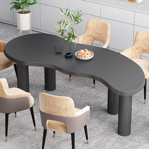 Nordic Solid Wood Table for Restaurant Unique Shape Table with 4 Legs