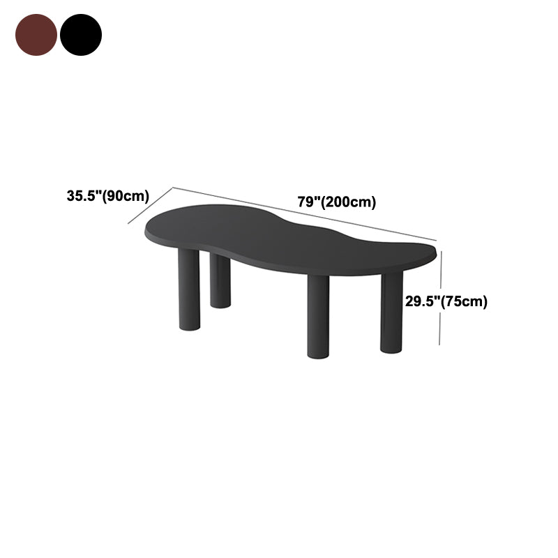 Nordic Solid Wood Table for Restaurant Unique Shape Table with 4 Legs
