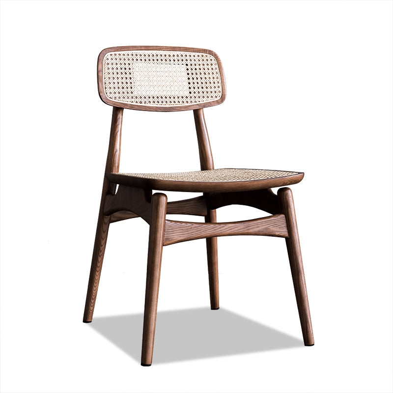 Minimalist Wood Side Dining Chairs Open Back Side Chairs for Home