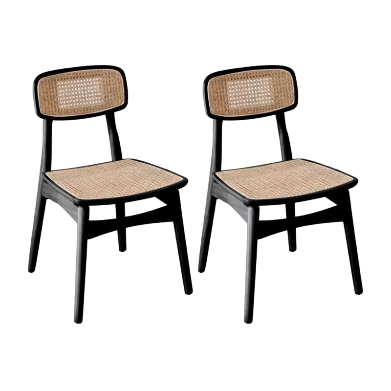 Minimalist Wood Side Dining Chairs Open Back Side Chairs for Home
