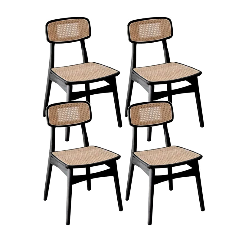 Minimalist Wood Side Dining Chairs Open Back Side Chairs for Home