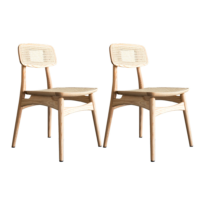 Minimalist Wood Side Dining Chairs Open Back Side Chairs for Home