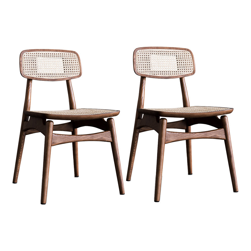 Minimalist Wood Side Dining Chairs Open Back Side Chairs for Home