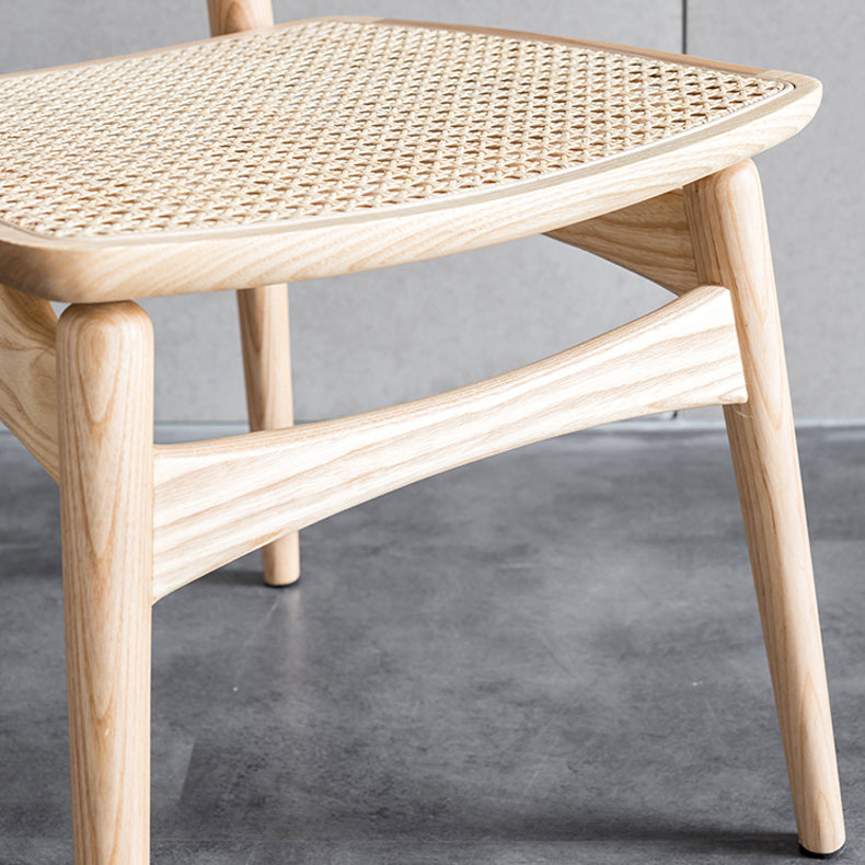 Minimalist Wood Side Dining Chairs Open Back Side Chairs for Home