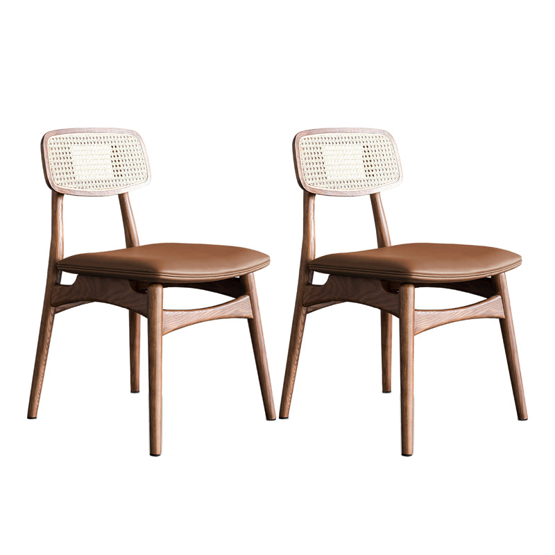 Minimalist Wood Side Dining Chairs Open Back Side Chairs for Home