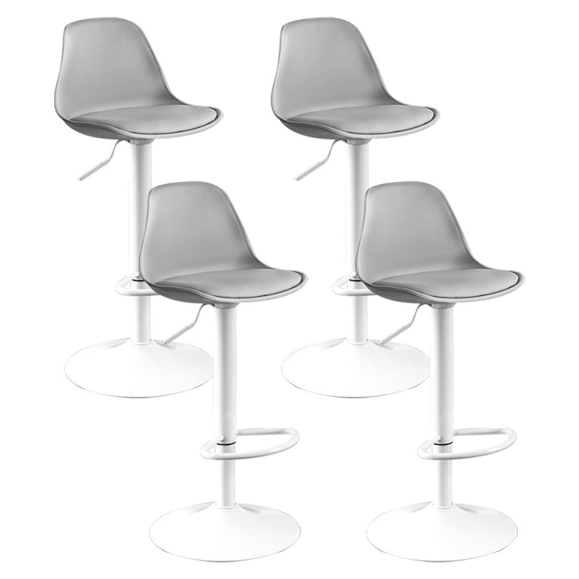 Contemporary Plastic Home Counter Stool Matte Finish Footrest Barstool
