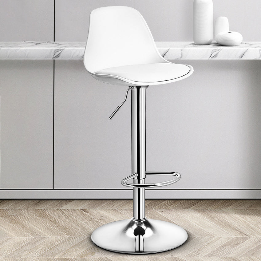 Contemporary Plastic Home Counter Stool Matte Finish Footrest Barstool