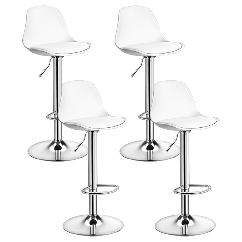 Contemporary Plastic Home Counter Stool Matte Finish Footrest Barstool