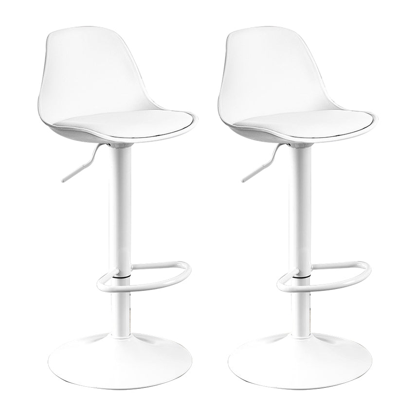 Contemporary Plastic Home Counter Stool Matte Finish Footrest Barstool