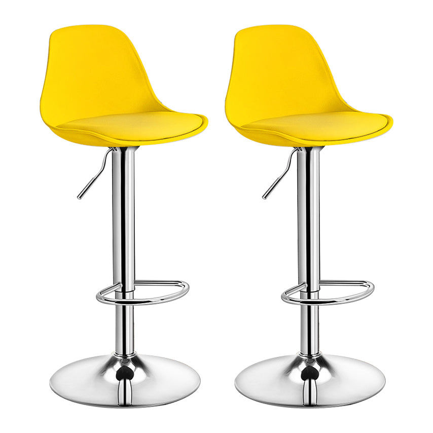 Contemporary Plastic Home Counter Stool Matte Finish Footrest Barstool