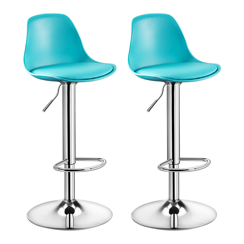Contemporary Plastic Home Counter Stool Matte Finish Footrest Barstool