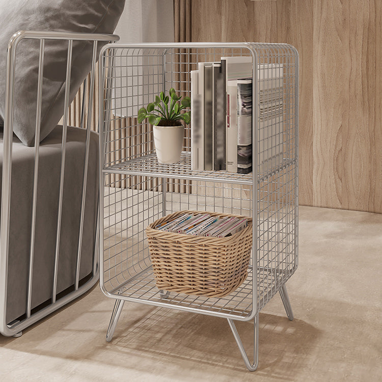 Glam Style Metal Bookshelf Standard Closed Back Shelf Bookcase for Home