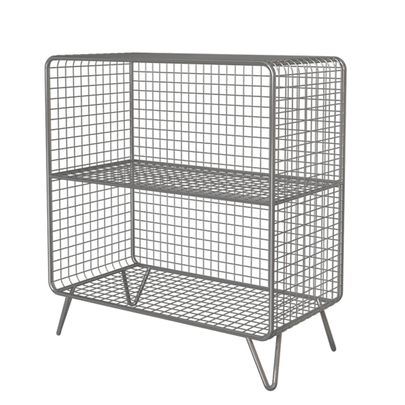 Glam Style Metal Bookshelf Standard Closed Back Shelf Bookcase for Home