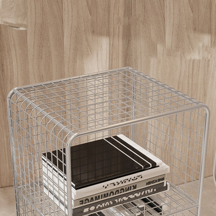 Glam Style Metal Bookshelf Standard Closed Back Shelf Bookcase for Home