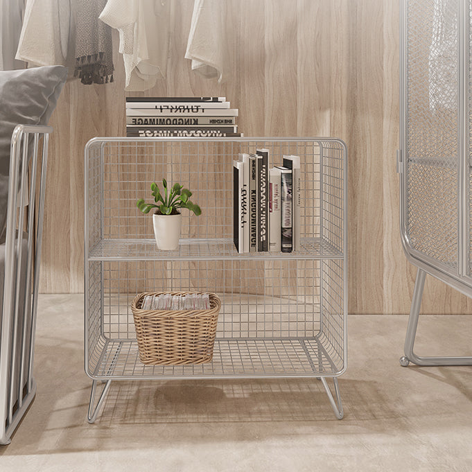 Glam Style Metal Bookshelf Standard Closed Back Shelf Bookcase for Home