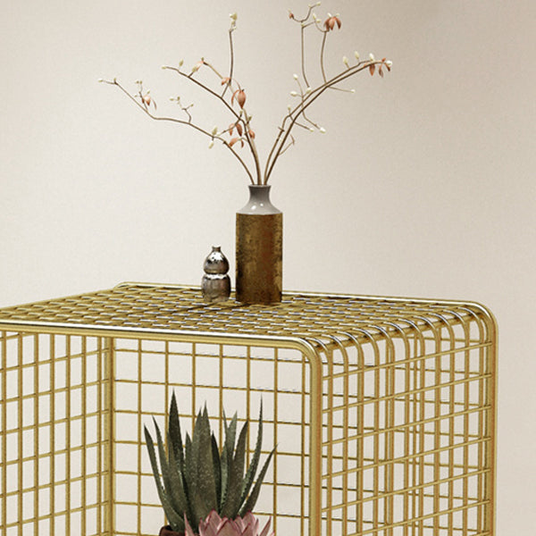 Glam Style Metal Bookshelf Closed Back Standard Shelf Bookcase for Home