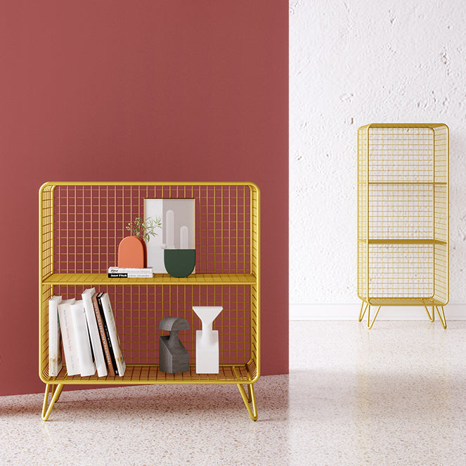 Glam Style Bookshelf Metal Standard Shelf Bookcase for Home Use