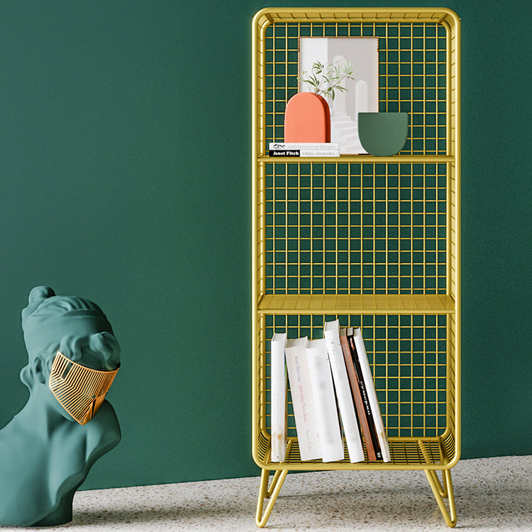 Glam Style Bookshelf Metal Standard Shelf Bookcase for Home Use