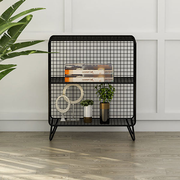 Glam Style Bookshelf Metal Standard Shelf Bookcase for Home Use