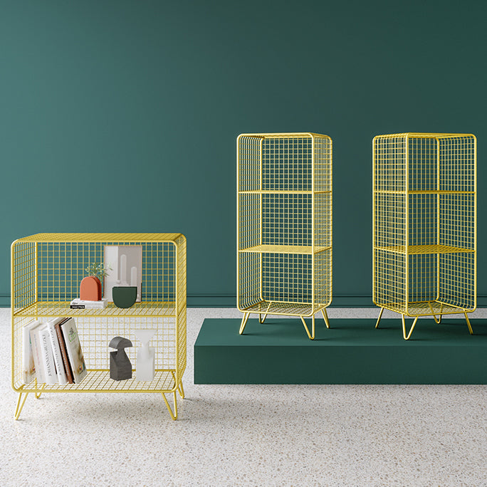 Glam Style Bookshelf Metal Standard Shelf Bookcase for Home Use