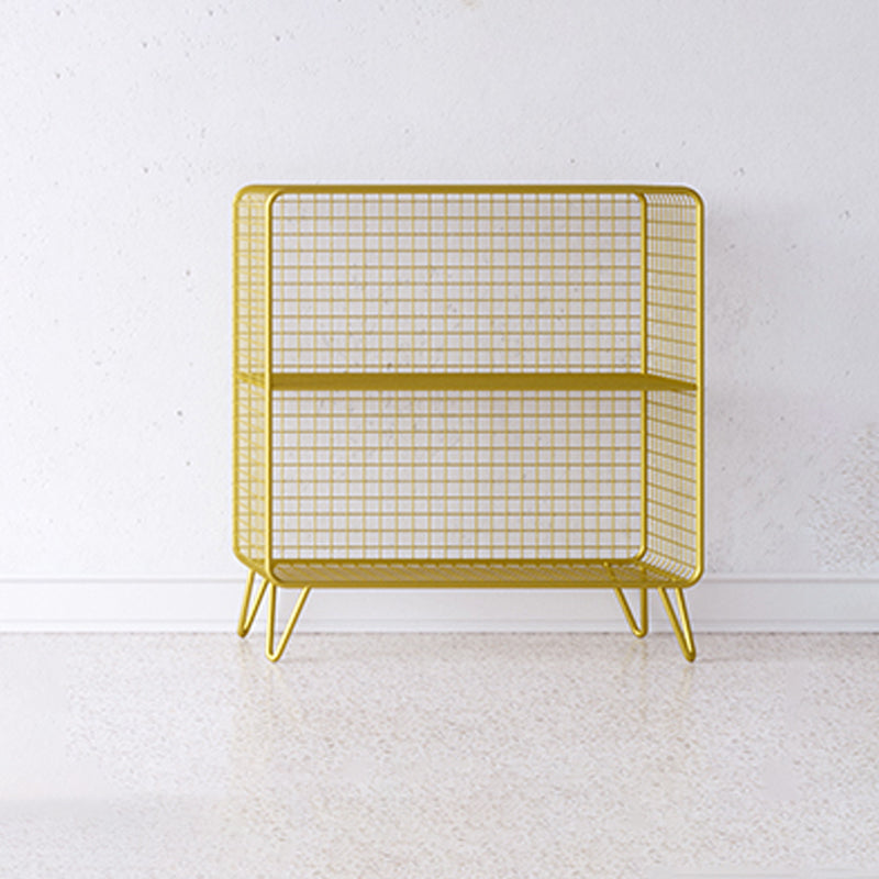 Glam Style Bookshelf Metal Standard Shelf Bookcase for Home Use