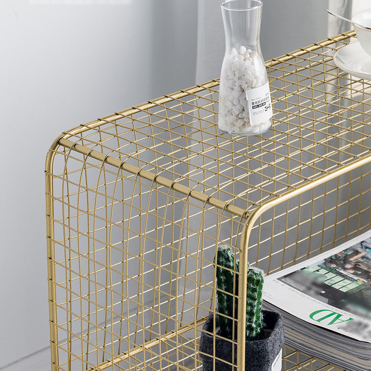 Glam Style Bookshelf Metal Standard Shelf Bookcase for Home Use