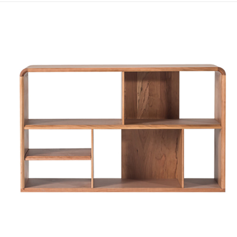 Scandinavian Standard Bookcase Wooden Open Back Bookshelf for Home Office