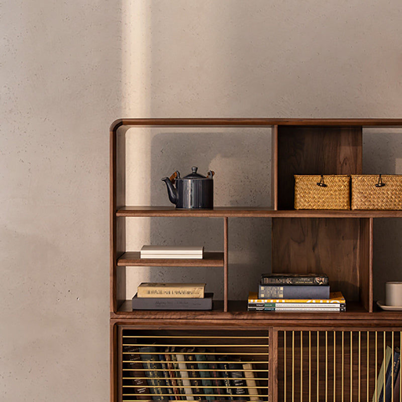 Scandinavian Standard Bookcase Wooden Open Back Bookshelf for Home Office