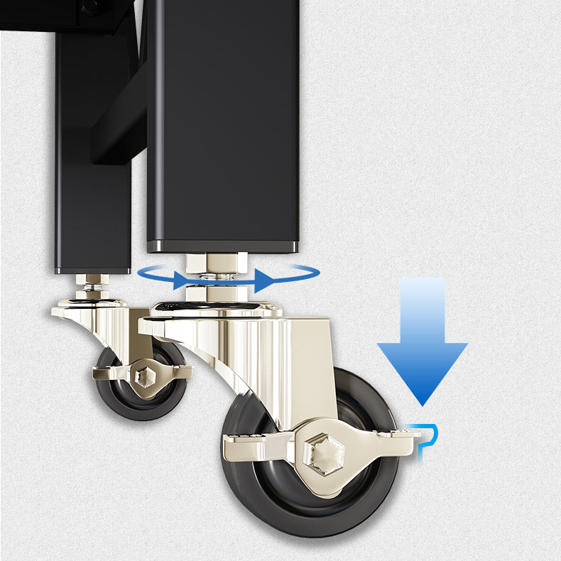 Industrial Folding Steel Etagere Bookshelf Open Bookshelf with Caster Wheels