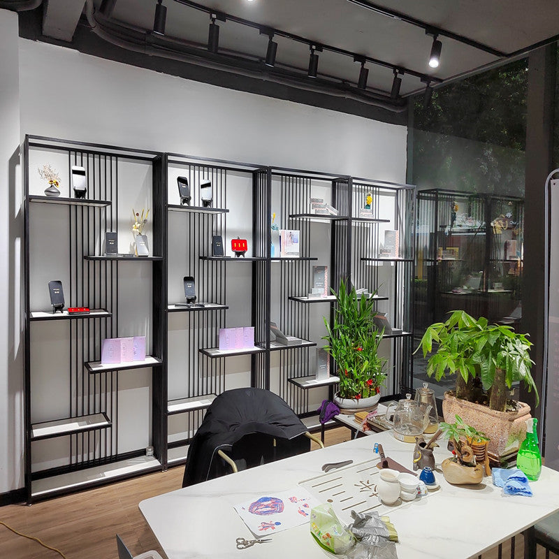 Industrial Style Bookcase Open Back Bookshelf for Home Office