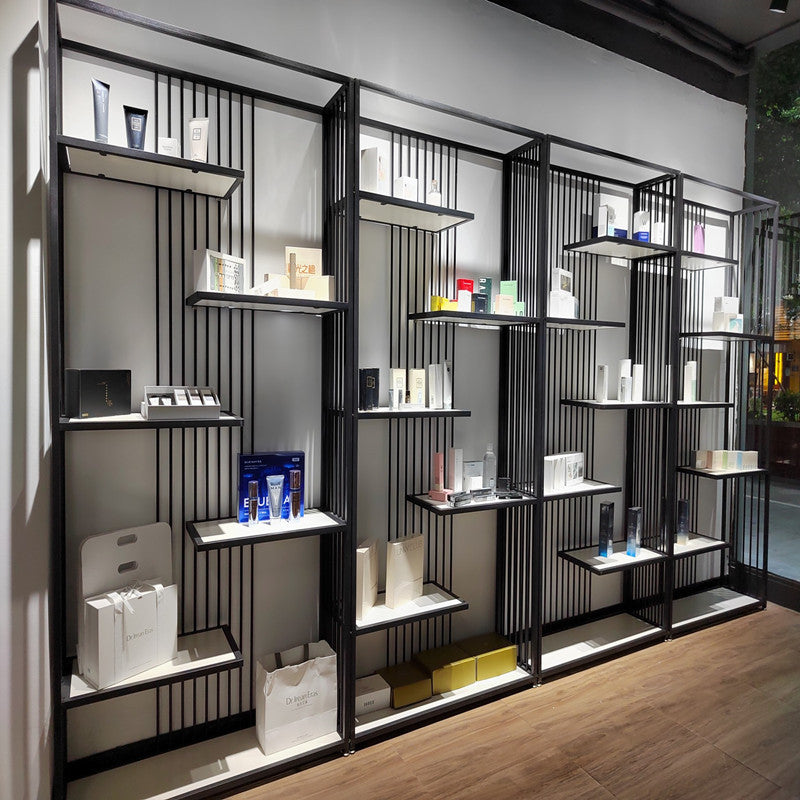 Industrial Style Bookcase Open Back Bookshelf for Home Office