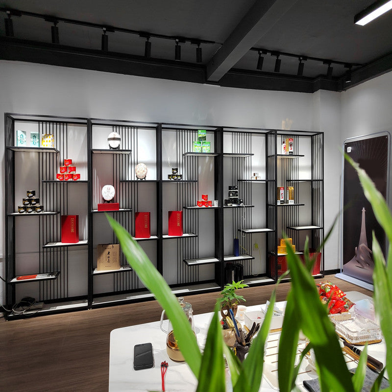 Industrial Style Bookcase Open Back Bookshelf for Home Office