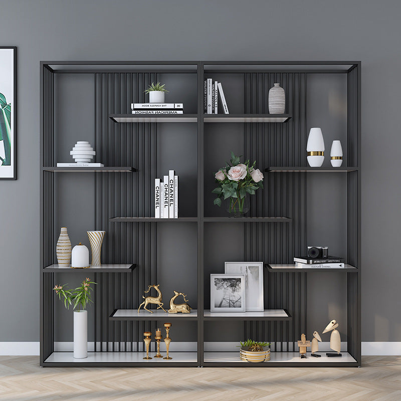 Industrial Style Bookcase Open Back Bookshelf for Home Office